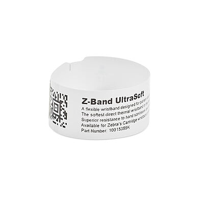 ZEBRA ZEB-10015358K-CASE ZBAND ULTRASOFT 25x152mm 300/roll BOX6