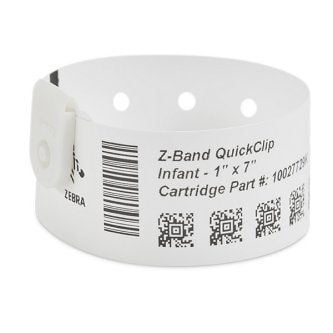 ZEBRA ZEB-10027729K ZBAND QUICKCLIP Paediatric 380/roll BOX3