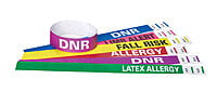 ZEBRA ZEB-TYFALLRISK Wristband, Tyvek, 1x10in (25.4x254mm); A ZEBRA ZEB-TYFALLRISK Wristband, Tyvek, 1x10in (25.4x254mm); A