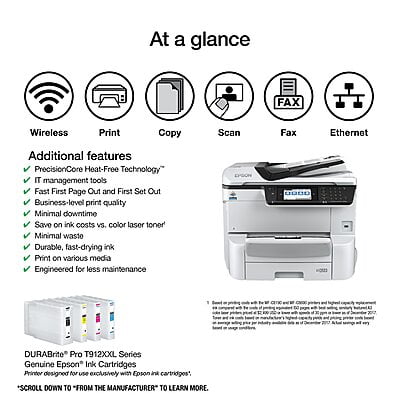 WorkForce Pro WF-C8690 A3 Colour MFP with PCL/PostScript